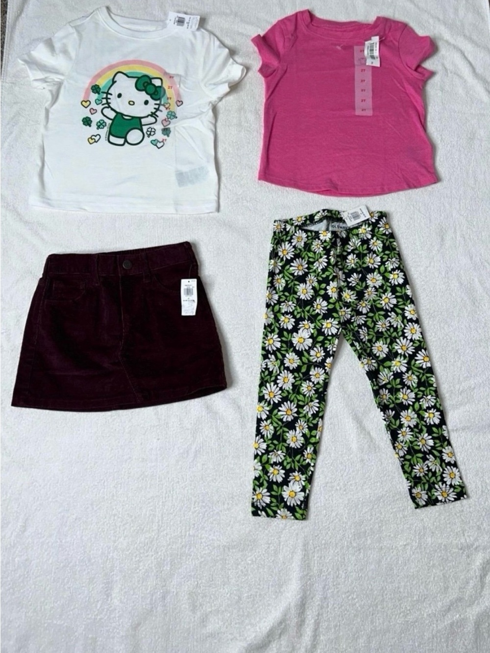 BNWT 2T Toddler Girls Tops and Bottoms 4 Piece Lot
